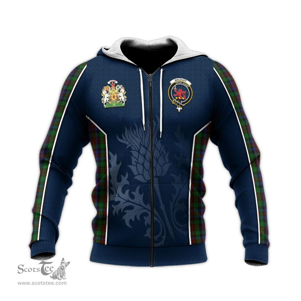 ScotsTee Shop Scottish MacDuff Hunting Clan Scottish Crest and Scottish Thistle Sport Tartan Hoodie