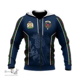 ScotsTee Shop Scottish MacDuff Hunting Clan Scottish Crest and Scottish Thistle Sport Tartan Hoodie