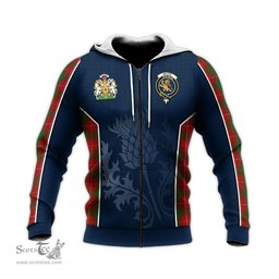 ScotsTee Shop Scottish MacFie Clan Scottish Crest and Scottish Thistle Sport Tartan Hoodie