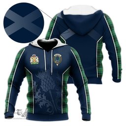 ScotsTee Shop Scottish MacArthur Ancient Clan Scottish Crest and Scottish Thistle Sport Tartan Hoodie