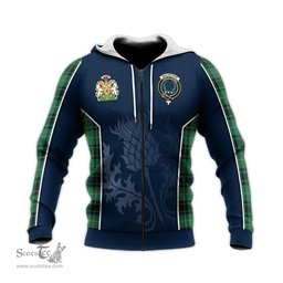 ScotsTee Shop Scottish MacArthur Ancient Clan Scottish Crest and Scottish Thistle Sport Tartan Hoodie