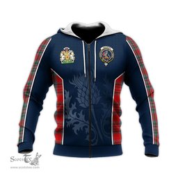 ScotsTee Shop Scottish MacBean Clan Scottish Crest and Scottish Thistle Sport Tartan Hoodie