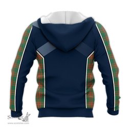ScotsTee Shop Scottish Menzies Green Ancient Clan Scottish Crest and Scottish Thistle Sport Tartan Hoodie