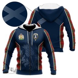 ScotsTee Shop Scottish MacLean of Duart Clan Scottish Crest and Scottish Thistle Sport Tartan Hoodie