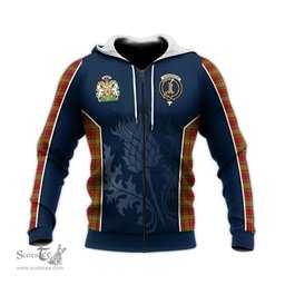 ScotsTee Shop Scottish Scrymgeour Clan Scottish Crest and Scottish Thistle Sport Tartan Hoodie
