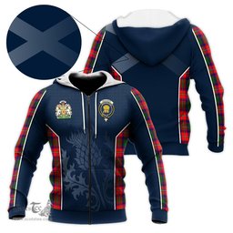ScotsTee Shop Scottish Wauchope Clan Scottish Crest and Scottish Thistle Sport Tartan Hoodie