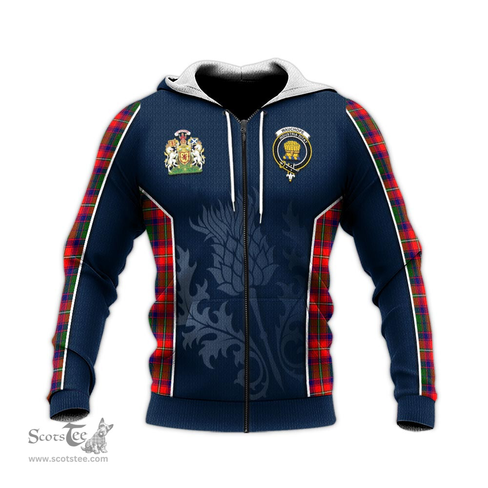 ScotsTee Shop Scottish Wauchope Clan Scottish Crest and Scottish Thistle Sport Tartan Hoodie