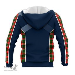 ScotsTee Shop Scottish Pollock Modern Clan Scottish Crest and Scottish Thistle Sport Tartan Hoodie