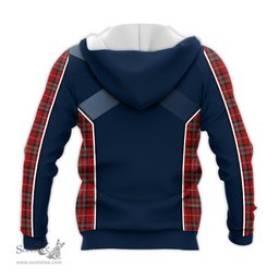 ScotsTee Shop Scottish Stuart of Bute Clan Scottish Crest and Scottish Thistle Sport Tartan Hoodie
