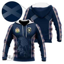 ScotsTee Shop Scottish Stewart of Appin Hunting Dress Clan Scottish Crest and Scottish Thistle Sport Tartan Hoodie