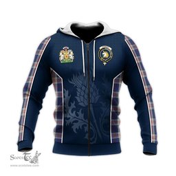 ScotsTee Shop Scottish Stewart of Appin Hunting Dress Clan Scottish Crest and Scottish Thistle Sport Tartan Hoodie