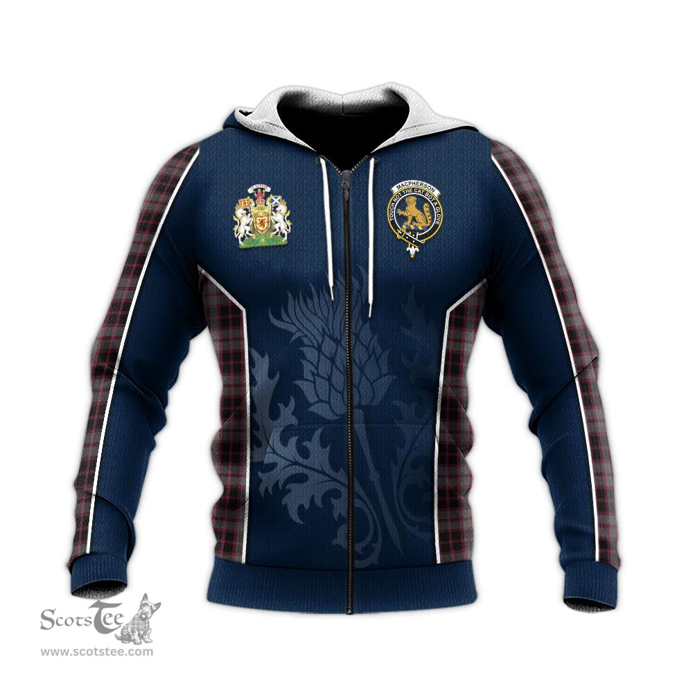 ScotsTee Shop Scottish MacPherson Hunting Clan Scottish Crest and Scottish Thistle Sport Tartan Hoodie