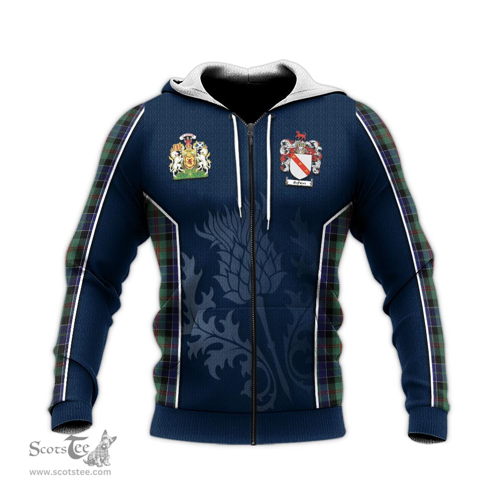 ScotsTee Shop Scottish McFadzen 02 Clan Scottish Crest and Scottish Thistle Sport Tartan Hoodie