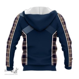 ScotsTee Shop Scottish Stewart Navy Clan Scottish Crest and Scottish Thistle Sport Tartan Hoodie