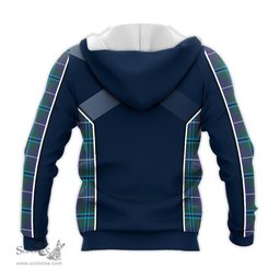 ScotsTee Shop Scottish Sandilands Clan Scottish Crest and Scottish Thistle Sport Tartan Hoodie