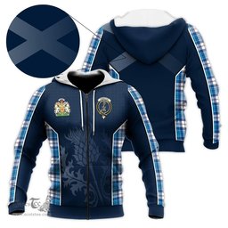 ScotsTee Shop Scottish Roberton Clan Scottish Crest and Scottish Thistle Sport Tartan Hoodie