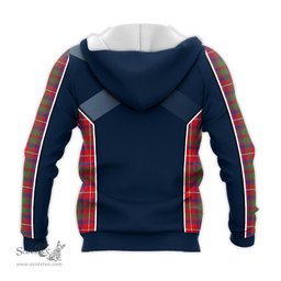 ScotsTee Shop Scottish Shaw Red Modern Clan Scottish Crest and Scottish Thistle Sport Tartan Hoodie