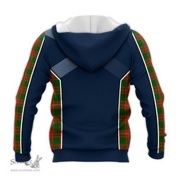 ScotsTee Shop Scottish Menzies Green Modern Clan Scottish Crest and Scottish Thistle Sport Tartan Hoodie