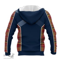 ScotsTee Shop Scottish Ogilvie (Ogilvy) of Strathallan Clan Scottish Crest and Scottish Thistle Sport Tartan Hoodie