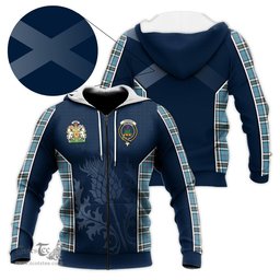 ScotsTee Shop Scottish Thomson Clan Scottish Crest and Scottish Thistle Sport Tartan Hoodie