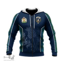 ScotsTee Shop Scottish Matheson Hunting Clan Scottish Crest and Scottish Thistle Sport Tartan Hoodie