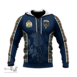 ScotsTee Shop Scottish Thomson Hunting Modern Clan Scottish Crest and Scottish Thistle Sport Tartan Hoodie