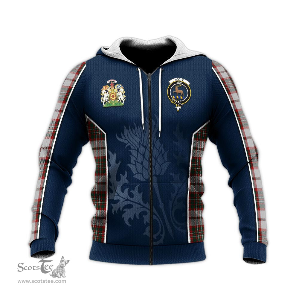 ScotsTee Shop Scottish Scott Dress Clan Scottish Crest and Scottish Thistle Sport Tartan Hoodie