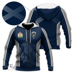 ScotsTee Shop Scottish Shepherd Clan Scottish Crest and Scottish Thistle Sport Tartan Hoodie