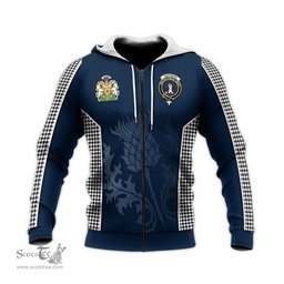 ScotsTee Shop Scottish Shepherd Clan Scottish Crest and Scottish Thistle Sport Tartan Hoodie