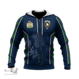 ScotsTee Shop Scottish Oliphant Clan Scottish Crest and Scottish Thistle Sport Tartan Hoodie