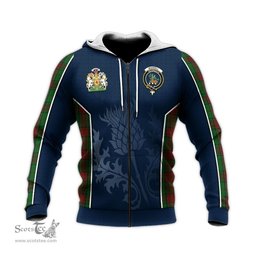 ScotsTee Shop Scottish Maxwell Hunting Clan Scottish Crest and Scottish Thistle Sport Tartan Hoodie