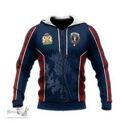 ScotsTee Shop Scottish Robertson Clan Scottish Crest and Scottish Thistle Sport Tartan Hoodie