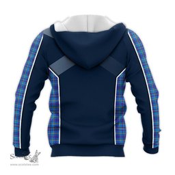 ScotsTee Shop Scottish Mercer Modern Clan Scottish Crest and Scottish Thistle Sport Tartan Hoodie