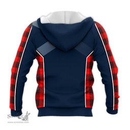 ScotsTee Shop Scottish Wemyss Modern Clan Scottish Crest and Scottish Thistle Sport Tartan Hoodie