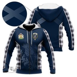 ScotsTee Shop Scottish MacRae Dress Modern Clan Scottish Crest and Scottish Thistle Sport Tartan Hoodie