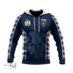 ScotsTee Shop Scottish MacRae Dress Modern Clan Scottish Crest and Scottish Thistle Sport Tartan Hoodie