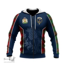 ScotsTee Shop Scottish MacPhail Clan Scottish Crest and Scottish Thistle Sport Tartan Hoodie