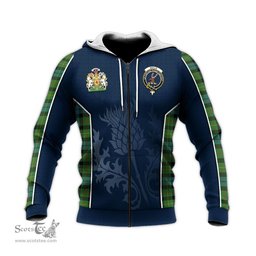 ScotsTee Shop Scottish Rollo Ancient Clan Scottish Crest and Scottish Thistle Sport Tartan Hoodie