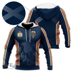 ScotsTee Shop Scottish Munro Ancient Clan Scottish Crest and Scottish Thistle Sport Tartan Hoodie