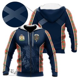 ScotsTee Shop Scottish Munro Ancient Clan Scottish Crest and Scottish Thistle Sport Tartan Hoodie