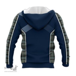ScotsTee Shop Scottish Ogilvie (Ogilvy) Hunting Clan Scottish Crest and Scottish Thistle Sport Tartan Hoodie