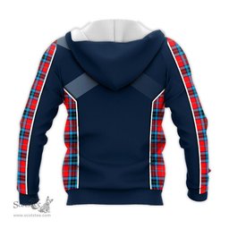 ScotsTee Shop Scottish MacTavish Modern Clan Scottish Crest and Scottish Thistle Sport Tartan Hoodie
