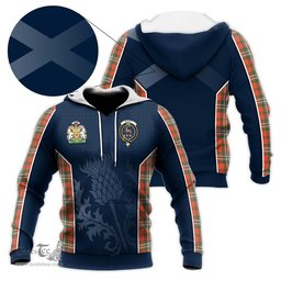 ScotsTee Shop Scottish Scott Ancient Clan Scottish Crest and Scottish Thistle Sport Tartan Hoodie