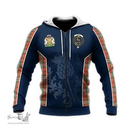 ScotsTee Shop Scottish Scott Ancient Clan Scottish Crest and Scottish Thistle Sport Tartan Hoodie
