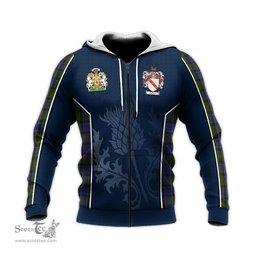 ScotsTee Shop Scottish McFadzen 03 Clan Scottish Crest and Scottish Thistle Sport Tartan Hoodie