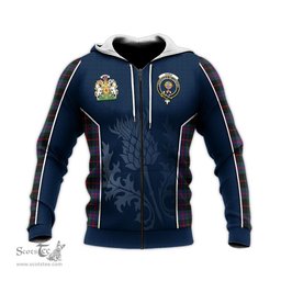 ScotsTee Shop Scottish Nairn Clan Scottish Crest and Scottish Thistle Sport Tartan Hoodie