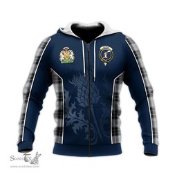 ScotsTee Shop Scottish MacRae Dress Clan Scottish Crest and Scottish Thistle Sport Tartan Hoodie