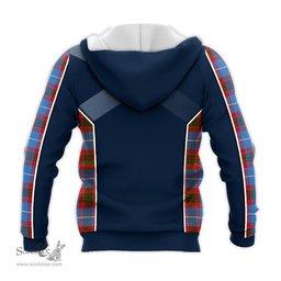 ScotsTee Shop Scottish Preston Clan Scottish Crest and Scottish Thistle Sport Tartan Hoodie