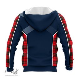 ScotsTee Shop Scottish Wallace Weathered Clan Scottish Crest and Scottish Thistle Sport Tartan Hoodie