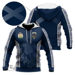 ScotsTee Shop Scottish Tweedie Clan Scottish Crest and Scottish Thistle Sport Tartan Hoodie